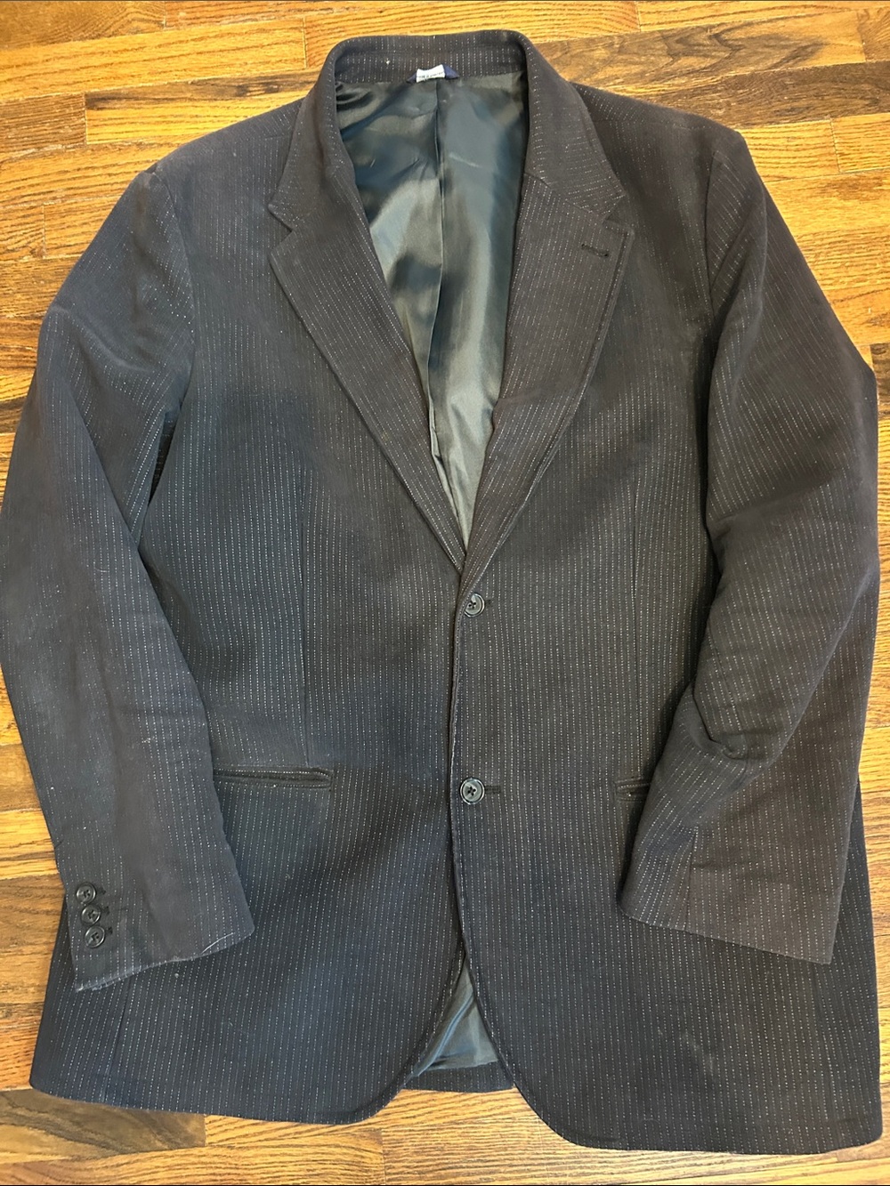 GAP Men's Black Pinstripe Sport Coat Blazer